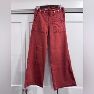 Anthropologie Pilcro The Kit High-Rise Wide-Leg Utility Trousers SZ 26